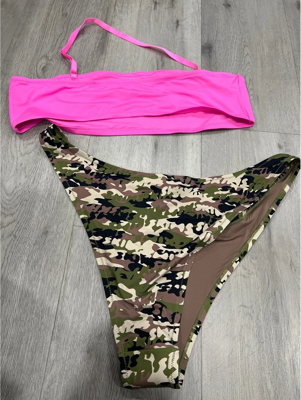 Skims Swim Bandeau Stretch Recycled-Nylon Bikini Top & Swim Cheeky Tanga -SET